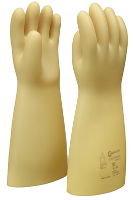 gle36-010 Penta GLE Beige Latex Electrical Insulating Gloves, Size 10, Latex Coating
