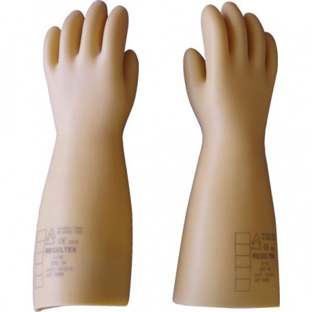 gle36-0007 Penta GLE Beige Latex Electrical Insulating Gloves, Size 7, Latex Coating