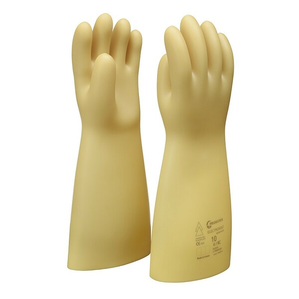 Penta GLE Beige Latex Electrical Insulating Gloves, Size 8, Latex Coating