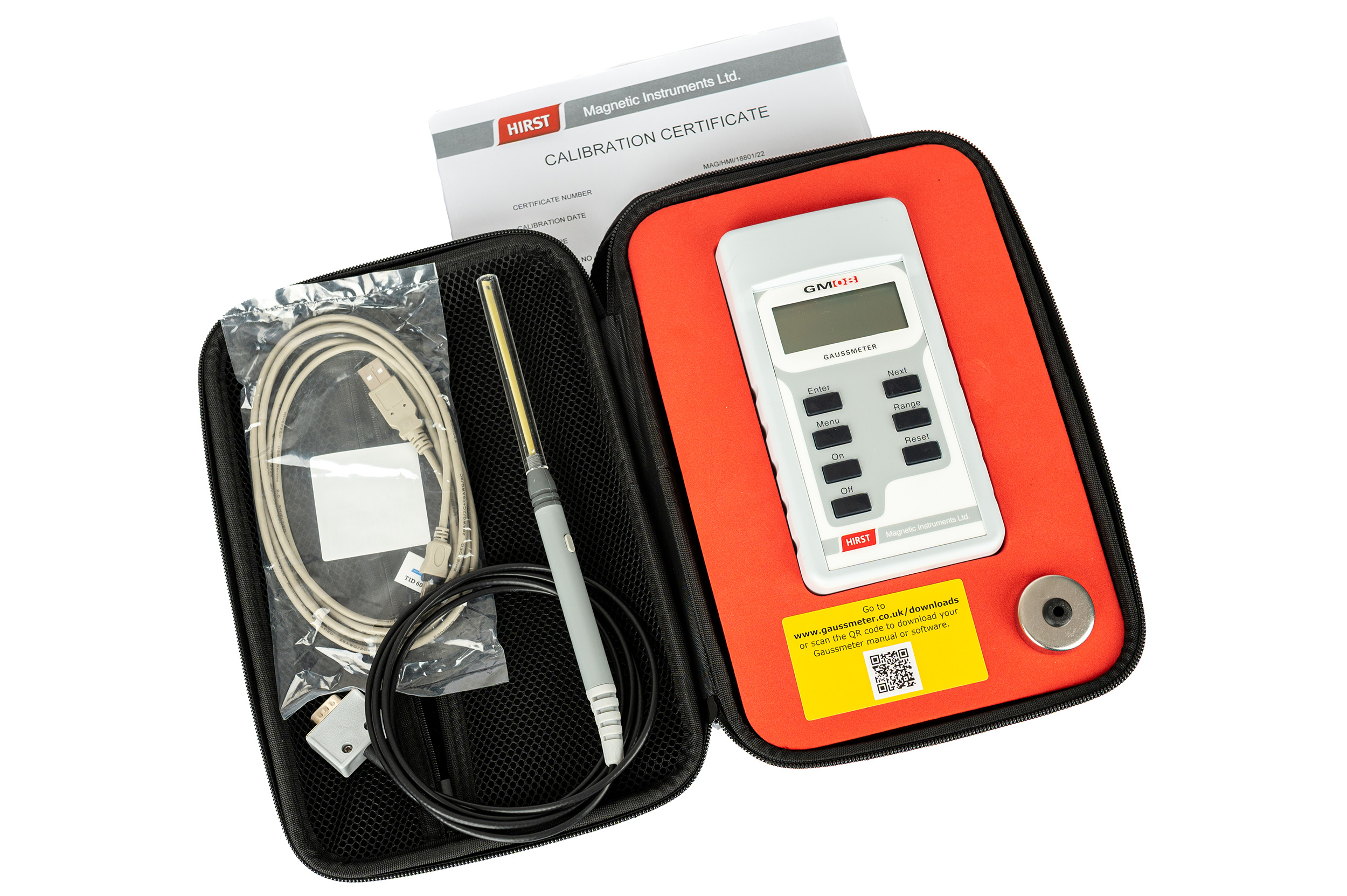 Hirst Magnetics GM08 Gaussmeter 15 Hz, 10000 Hz
