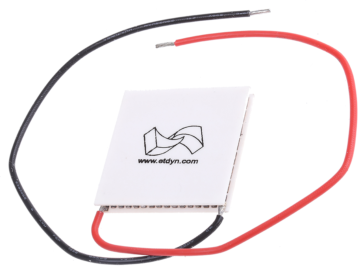European Thermodynamics Peltier Module,  1.6 W, 1.6 A, 7V, 30 mm x 30mm x 3.7 mm