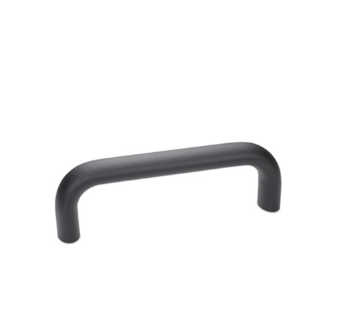Ganter Black Black Aluminium Door Handle 51 mm Height, 20 mm Width, 128 mm Length