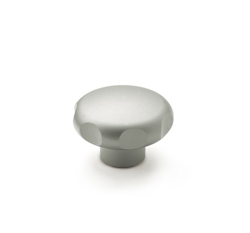 Ganter GN.28616 Natural Stainless Steel Multiple Lobes Knob, M10, Threaded Through Hole