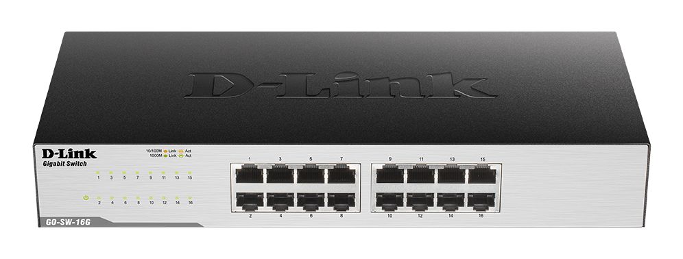 D-Link 16â€Port Gigabit Easy Desktop Switch Unmanaged 16 Port Network Switch