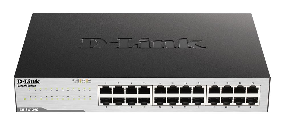 D-Link 24â€Port Gigabit Easy Desktop Switch Unmanaged 24 Port Network Switch