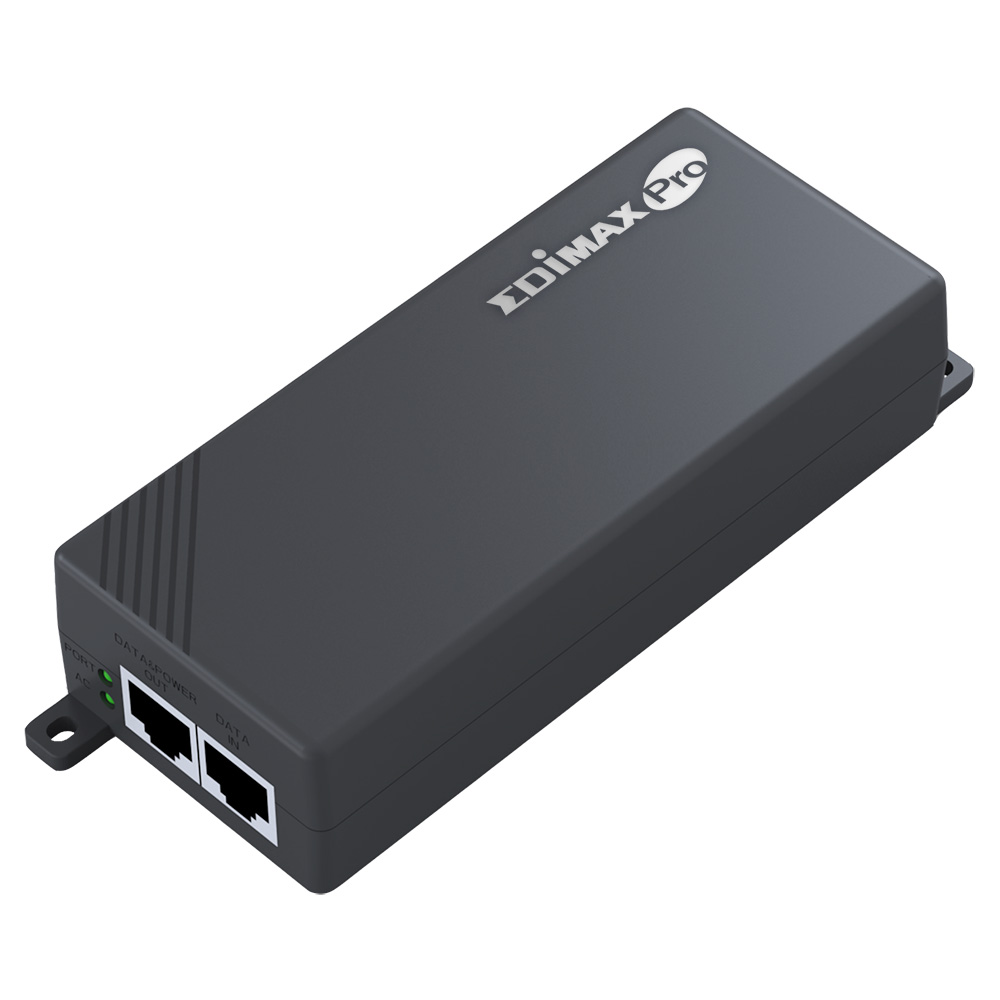 Edimax 1 Port 1 Port PoE Injector, 100V ac, 240 V ac Input 30 W, 53V dc Output, 550 mA