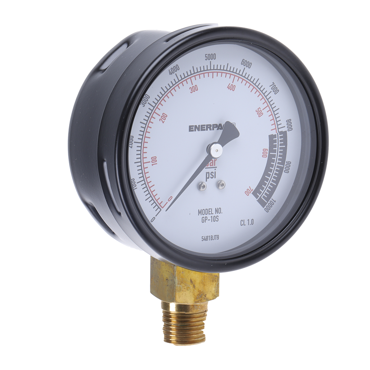 Enerpac 1/2 in NPTF Pressure Gauge, 100 mm, 700 bar