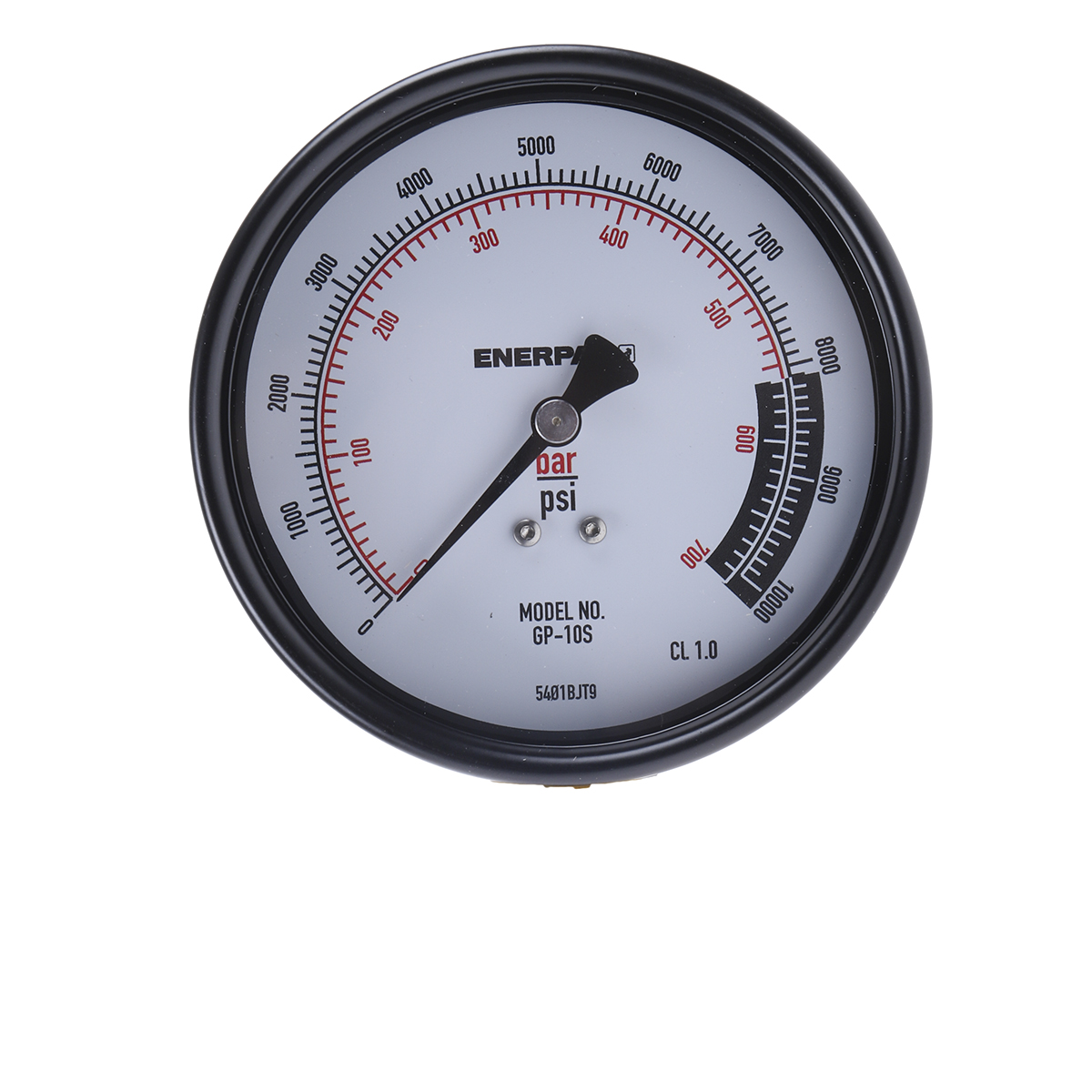 gp10s Enerpac 1/2 in NPTF Pressure Gauge, 100 mm, 700 bar