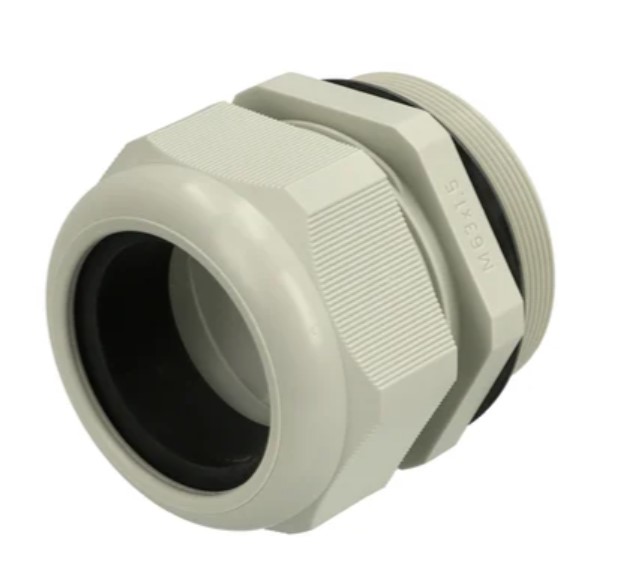 Fibox GPA Series Light Grey Polyamide Cable Gland, M63 Thread, 32 mm min., 42 mm max., IP68