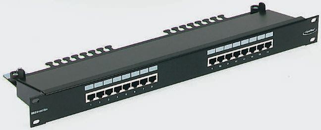 Brand-Rex GigaPlus Series Cat5e 24 Port RJ45 RJ Patch Panel FTP 1 U Black