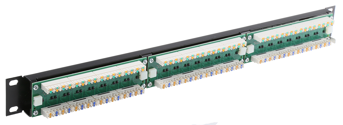 gpcpnlu24002 Brand-Rex GigaPlus Series Cat5e 24 Port RJ45 LSA Patch Panel UTP 1 U Black