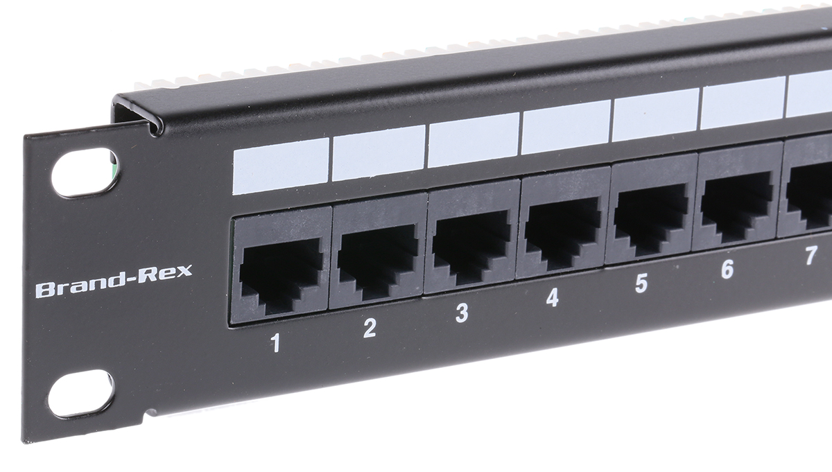gpcpnlu24002 Brand-Rex GigaPlus Series Cat5e 24 Port RJ45 LSA Patch Panel UTP 1 U Black