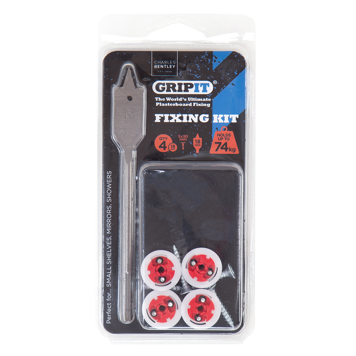 Gripit Red Stainless Steel Plasterboard Fixing, 18 mm fixing hole diameter