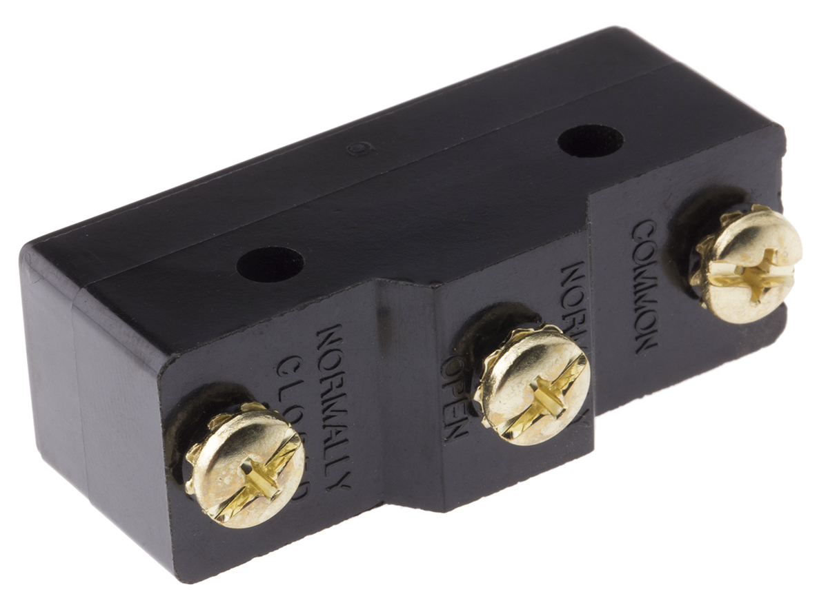 ZF Button Micro Switch, Screw Terminal, 20 A, 250 V ac, SPDT