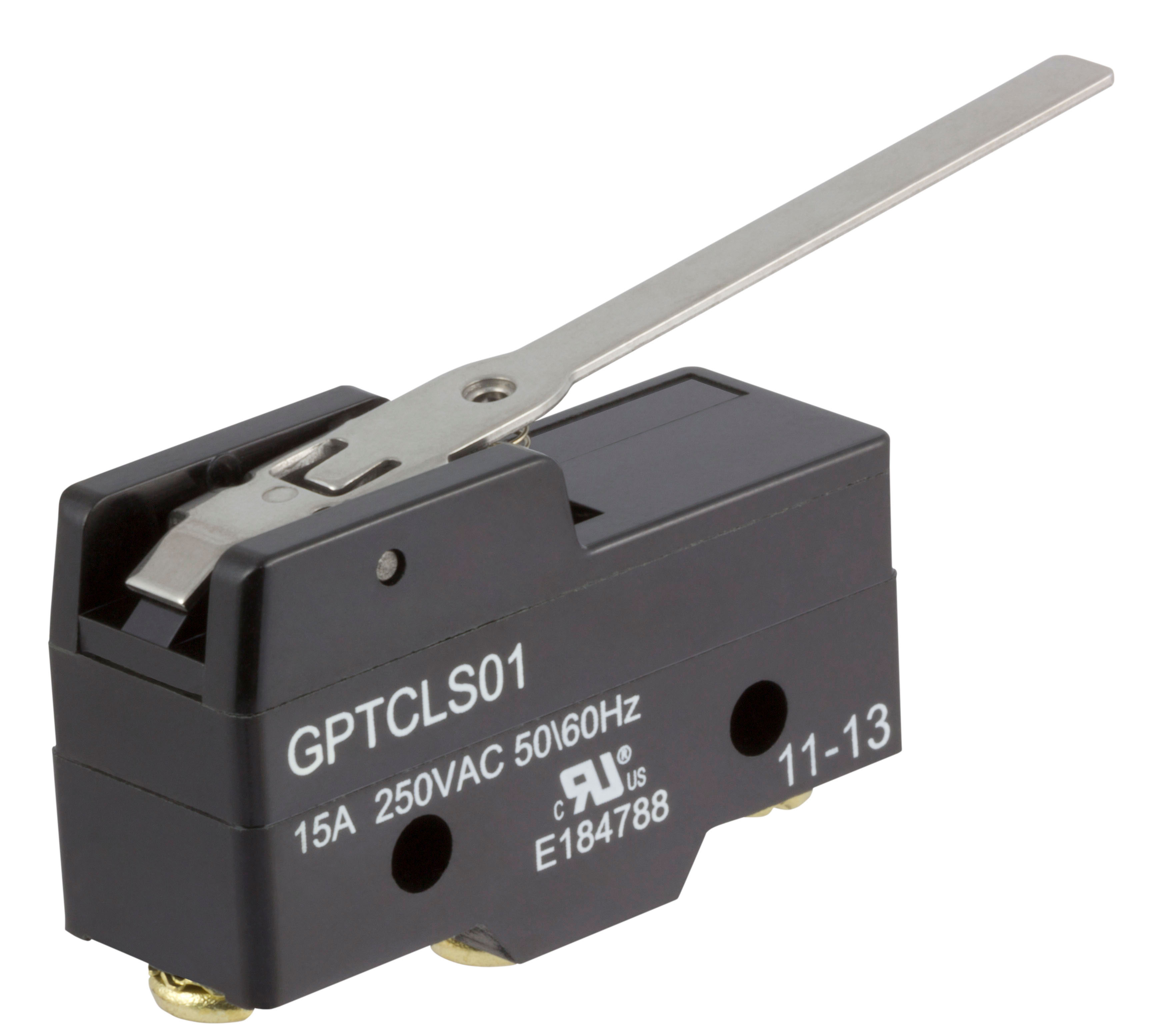 ZF Long Hinge Lever Micro Switch, Screw Terminal, 15 A, 250 V ac, SPDT