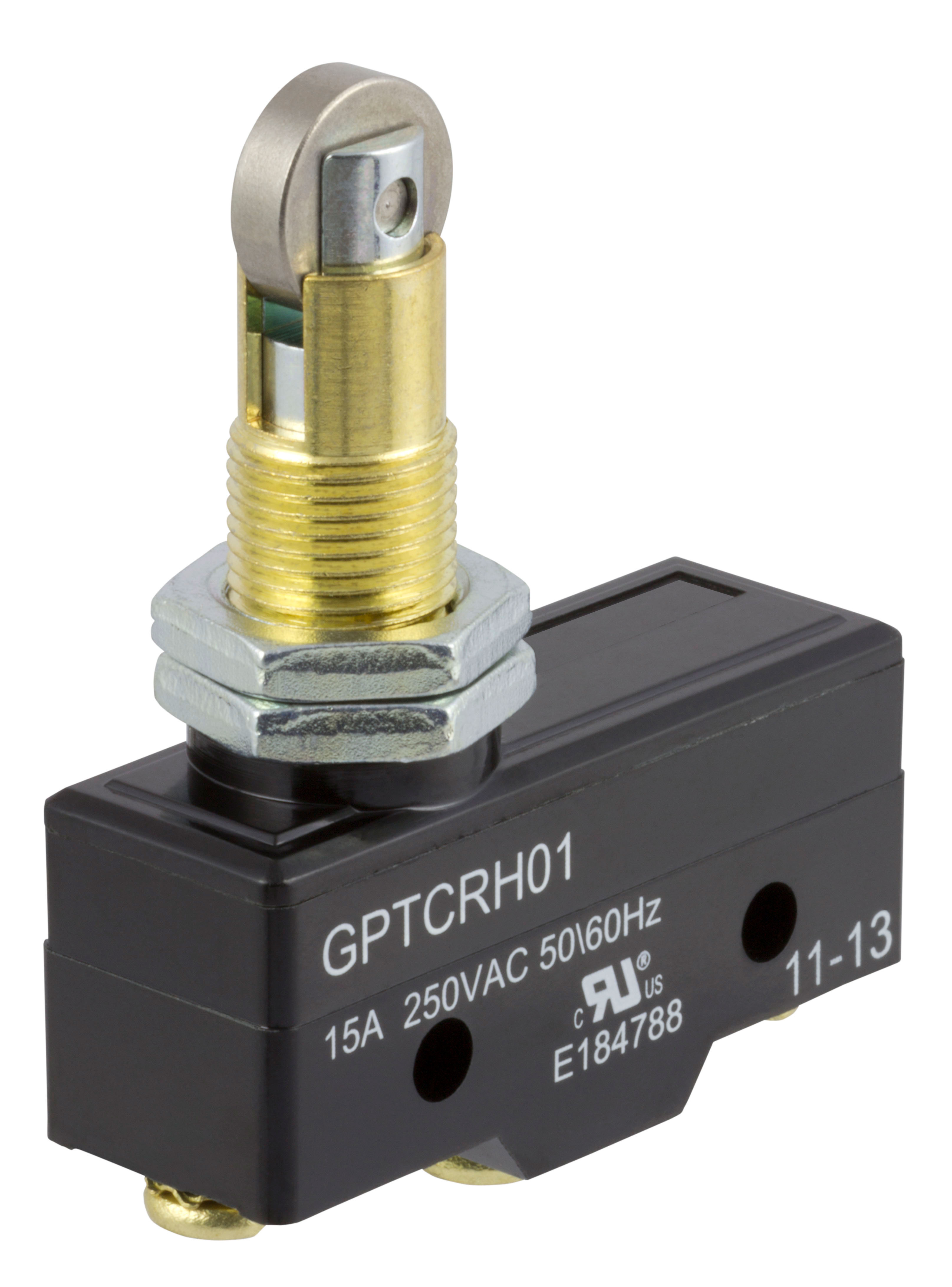 ZF Roller Plunger Micro Switch, Screw Terminal, 15 A, 250 V ac, SPDT