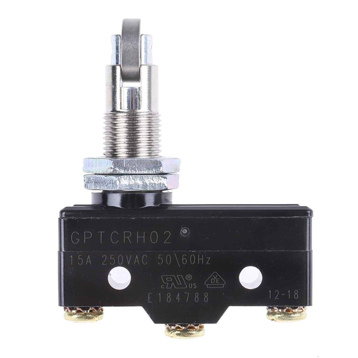 gptcrh02 ZF Roller Micro Switch, Screw Terminal, 20 A, 250 V ac, SPDT