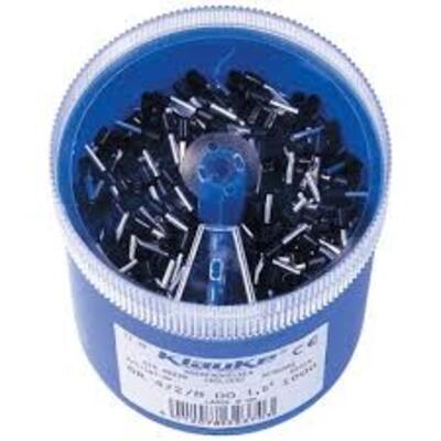 Klauke, GR4 Insulated Cable End, 8 mm Pin Length, 2.2 mm Pin Diameter, Blue from 2.5 AWG