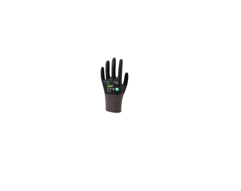 GUYARD GUYARD SAS Black, Purple Elastane, Nylon, R-PET, Spandex Work Gloves, Size 7, Nitrile Coating