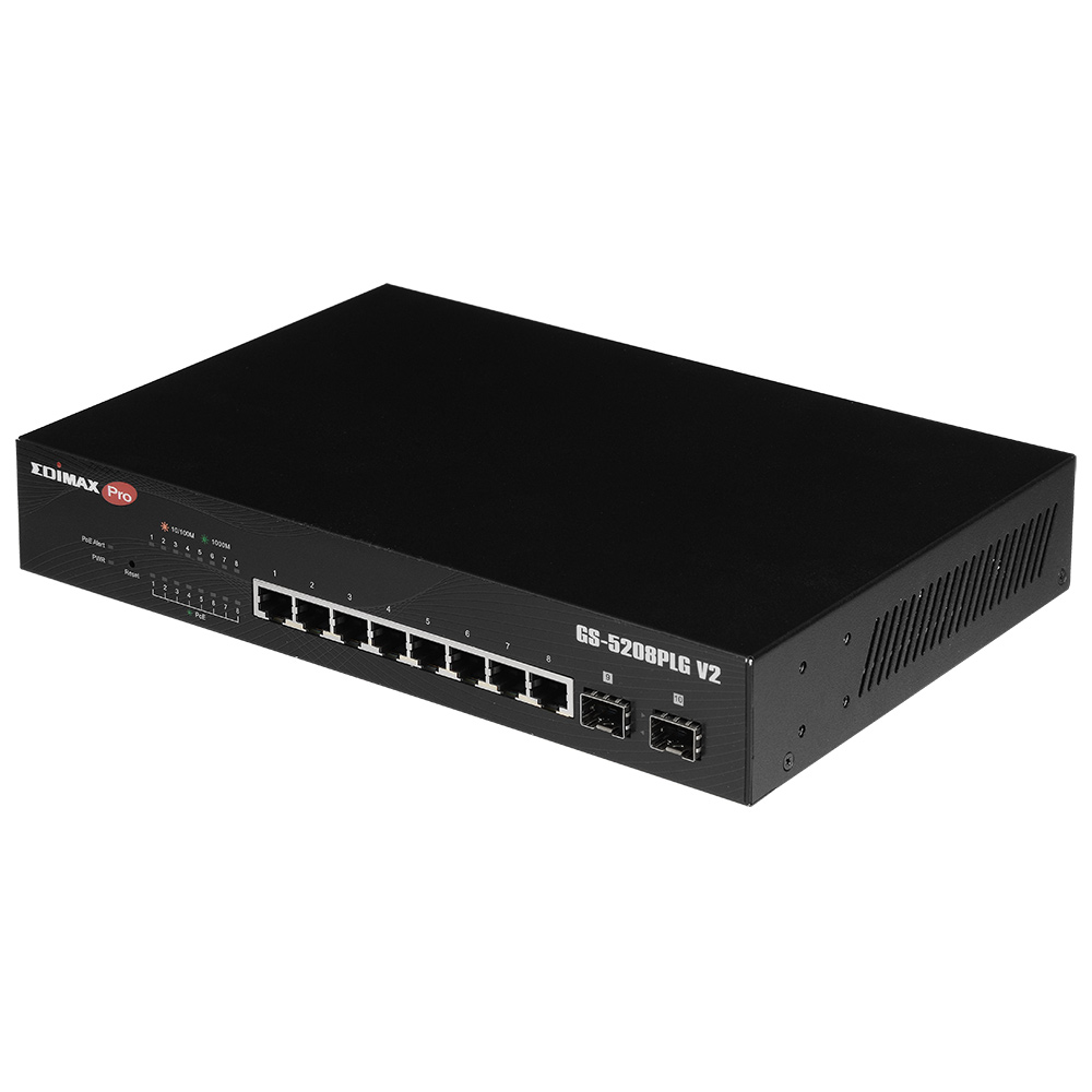 Edimax GS-5208PLG V2 Smart 10 Port Gigabit Switch Power Over Ethernet