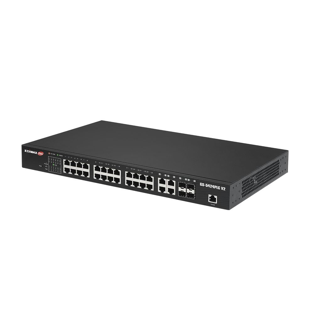 Edimax GS-5424PLC V2 Smart 28 Port Gigabit Switch Power Over Ethernet