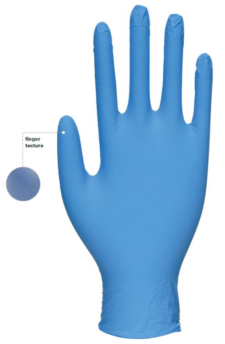 Uniglove Blue Nitrile Disposable Gloves, 100 per Pack