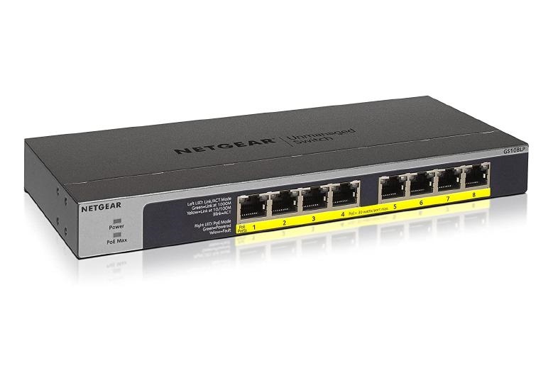 Netgear GS108LP Unmanaged 8 Port Ethernet Switch Power Over Ethernet