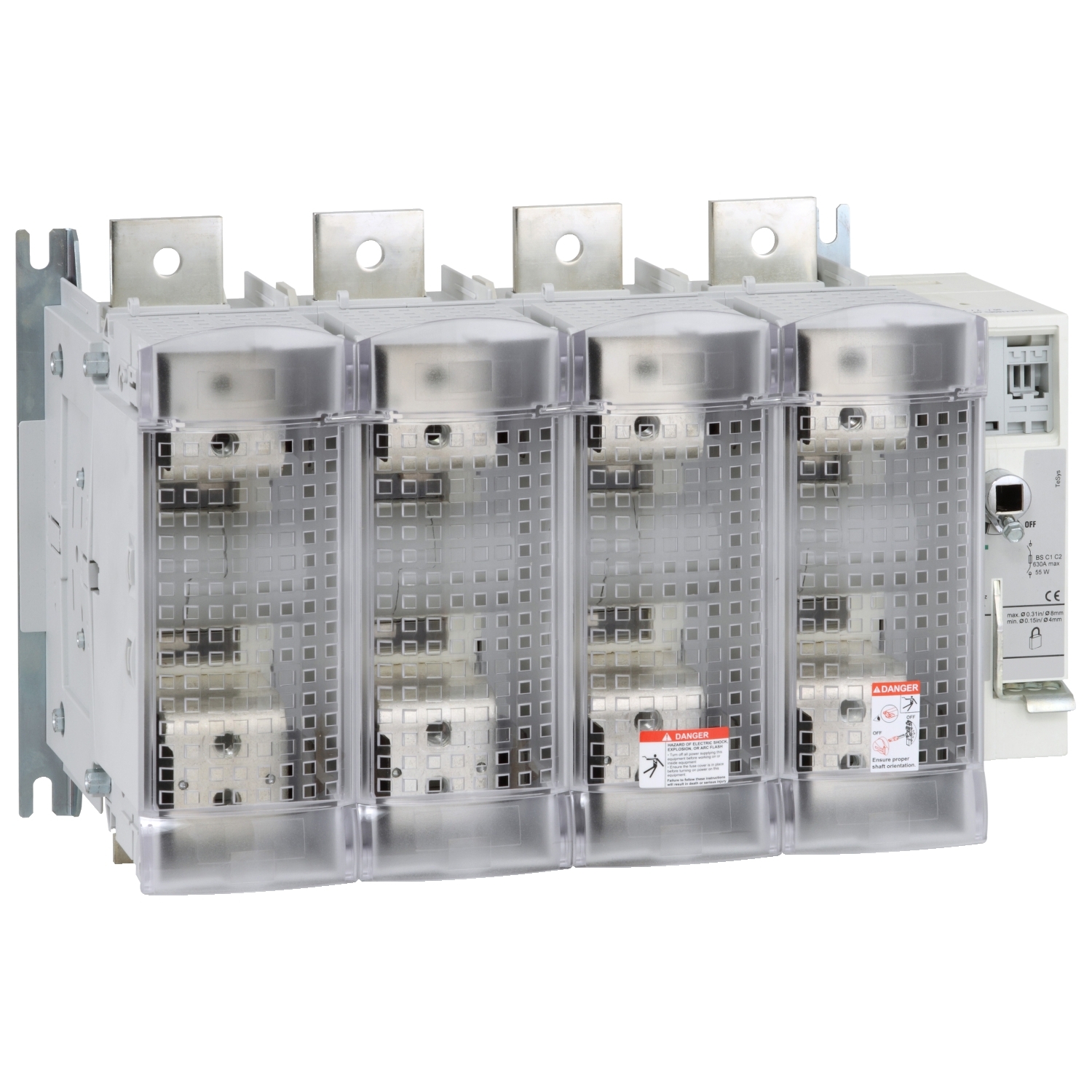 gs2sb4 Schneider Electric Fuse Switch Disconnector, 4-Pole, 630 A, 400A