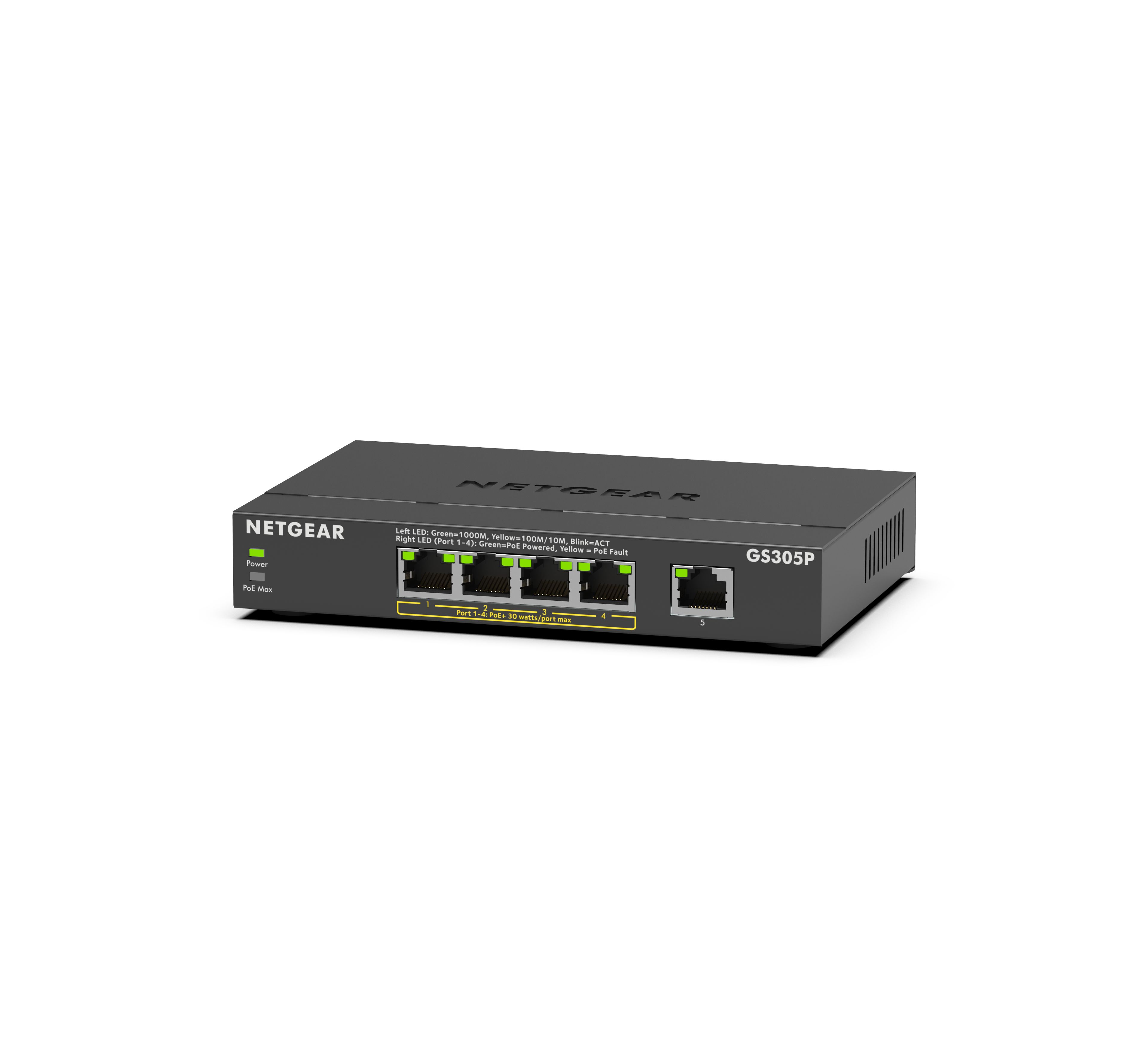 gs305p-300eus Netgear GS305P-300EUS Unmanaged 5 Port Ethernet Switch Power Over Ethernet