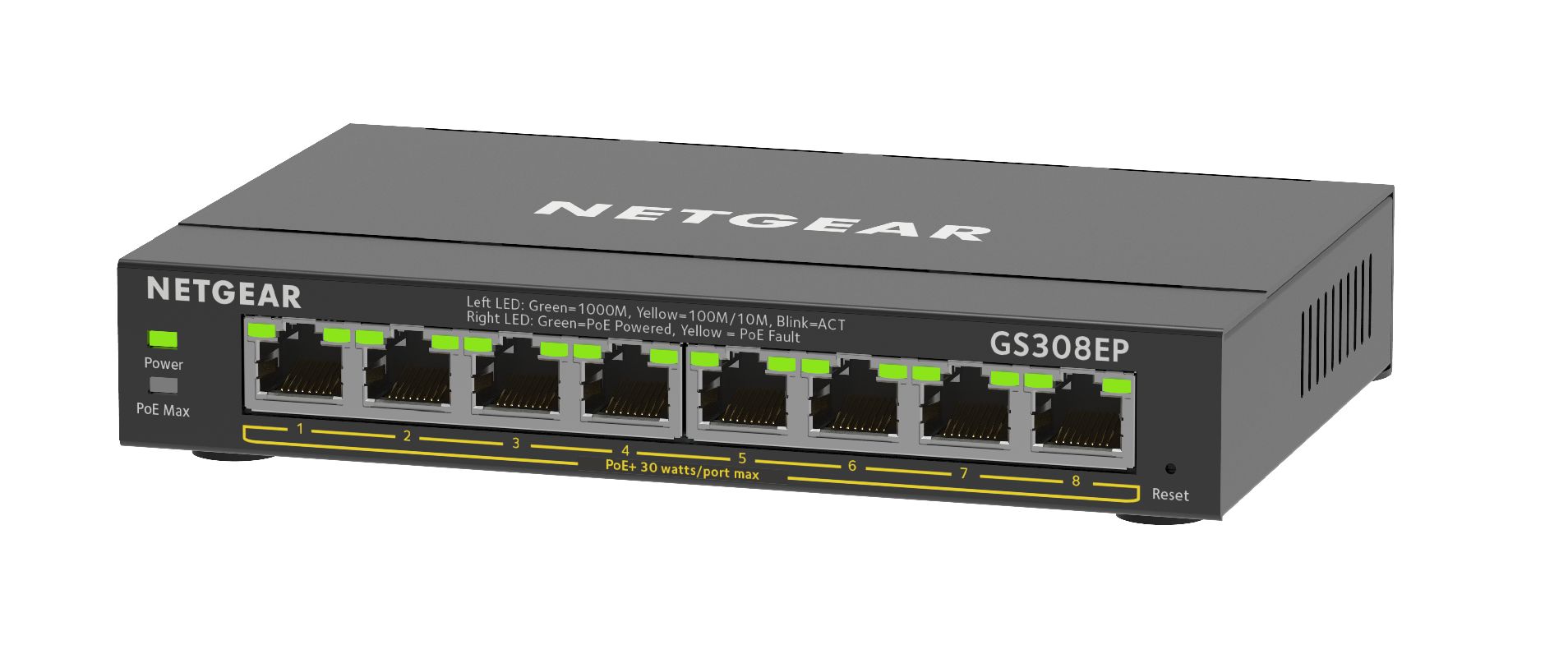 gs308ep-100uks Netgear GS308EP-100UKS Smart, Managed 8 Port Ethernet Switch Power Over Ethernet
