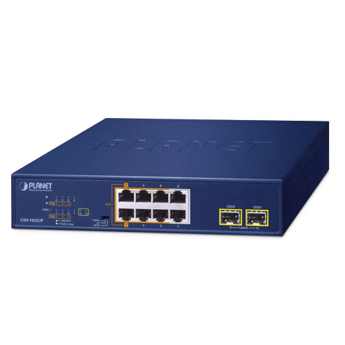 Planet GSD-1022UP Unmanaged 8 Port RJ45 Power Over Ethernet