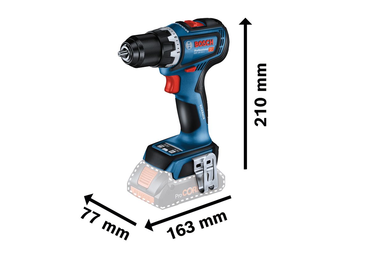 gsr-18v-65 Bosch GSR 18V-90 C Cordless 18 V 13 mm 64 Nm 2100rpm