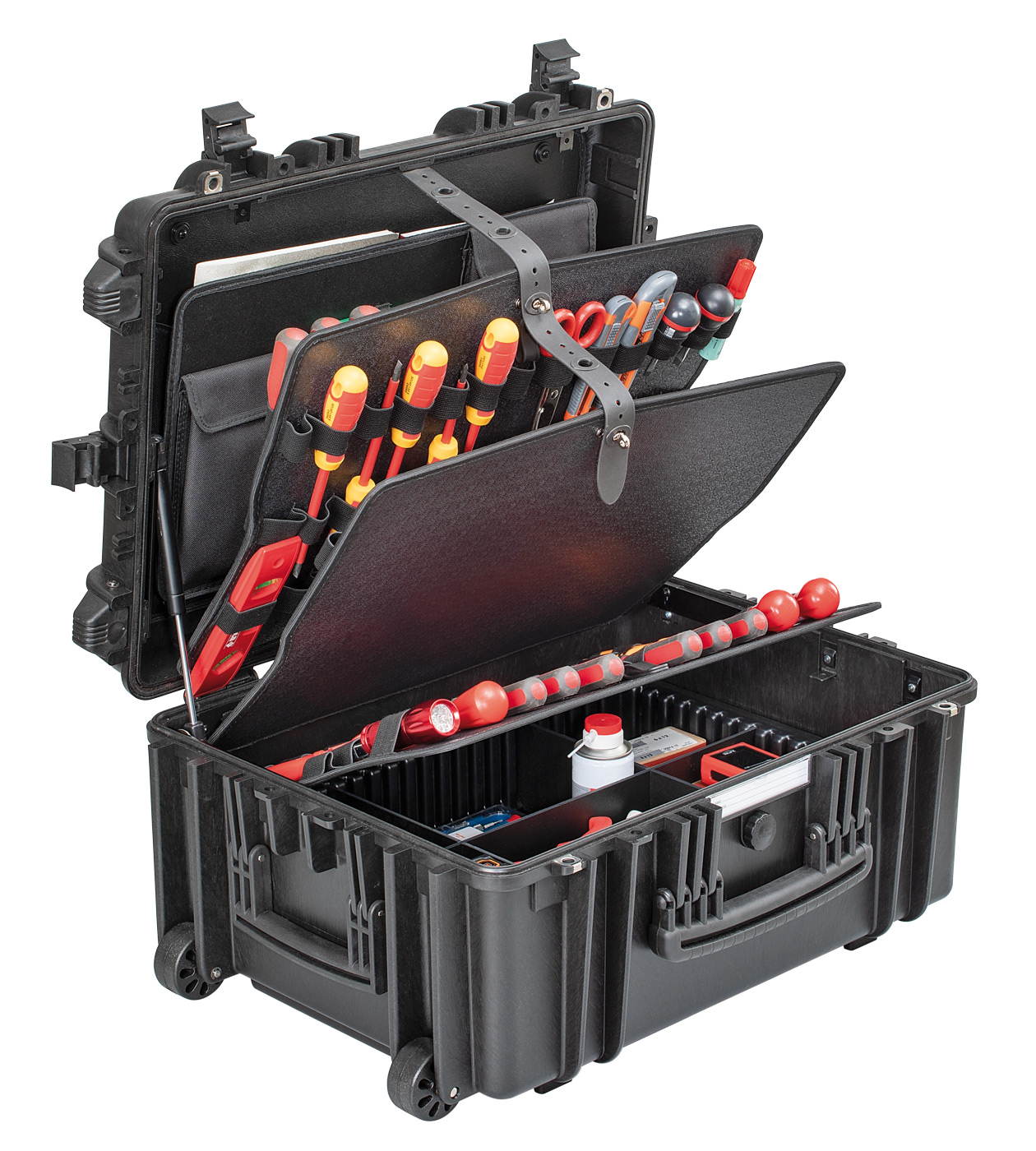 GT Line 3 Drawer Plastic Tool Case Wheeled 250 mm 538 mm 405mm