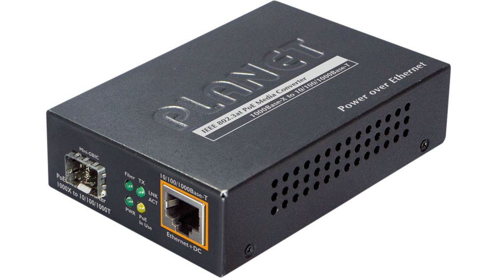 Planet SFP Ethernet Media Converter, Multimode, 100Mbps, Full Duplex 120 km