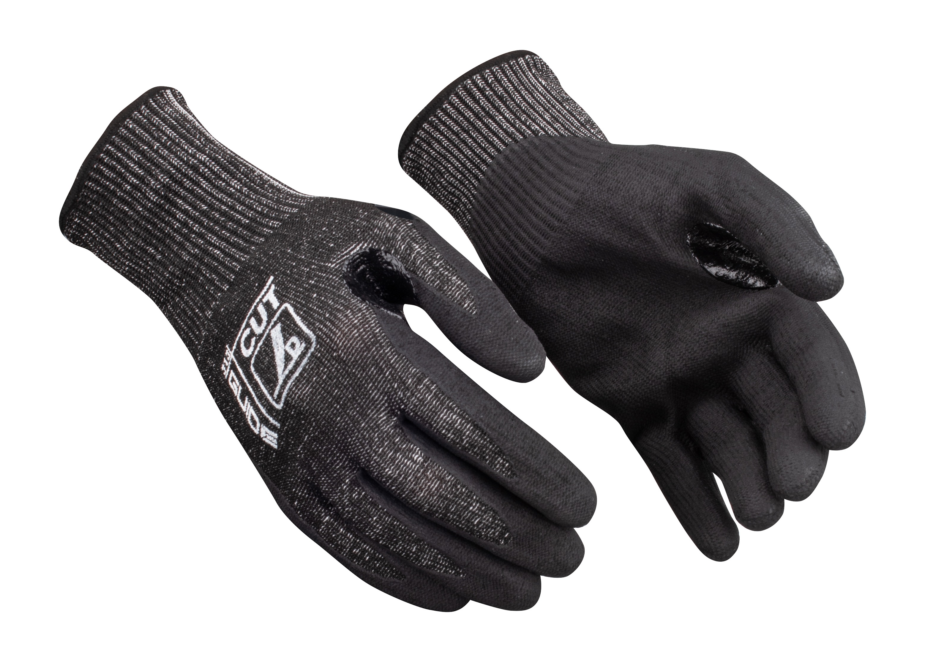 GUIDE GLOVES GUIDE 313 Black, Grey Elastane, Fibreglass, HPPE, Nitrile, Steel Fibre Work Gloves, Size 9, Nitrile Coating