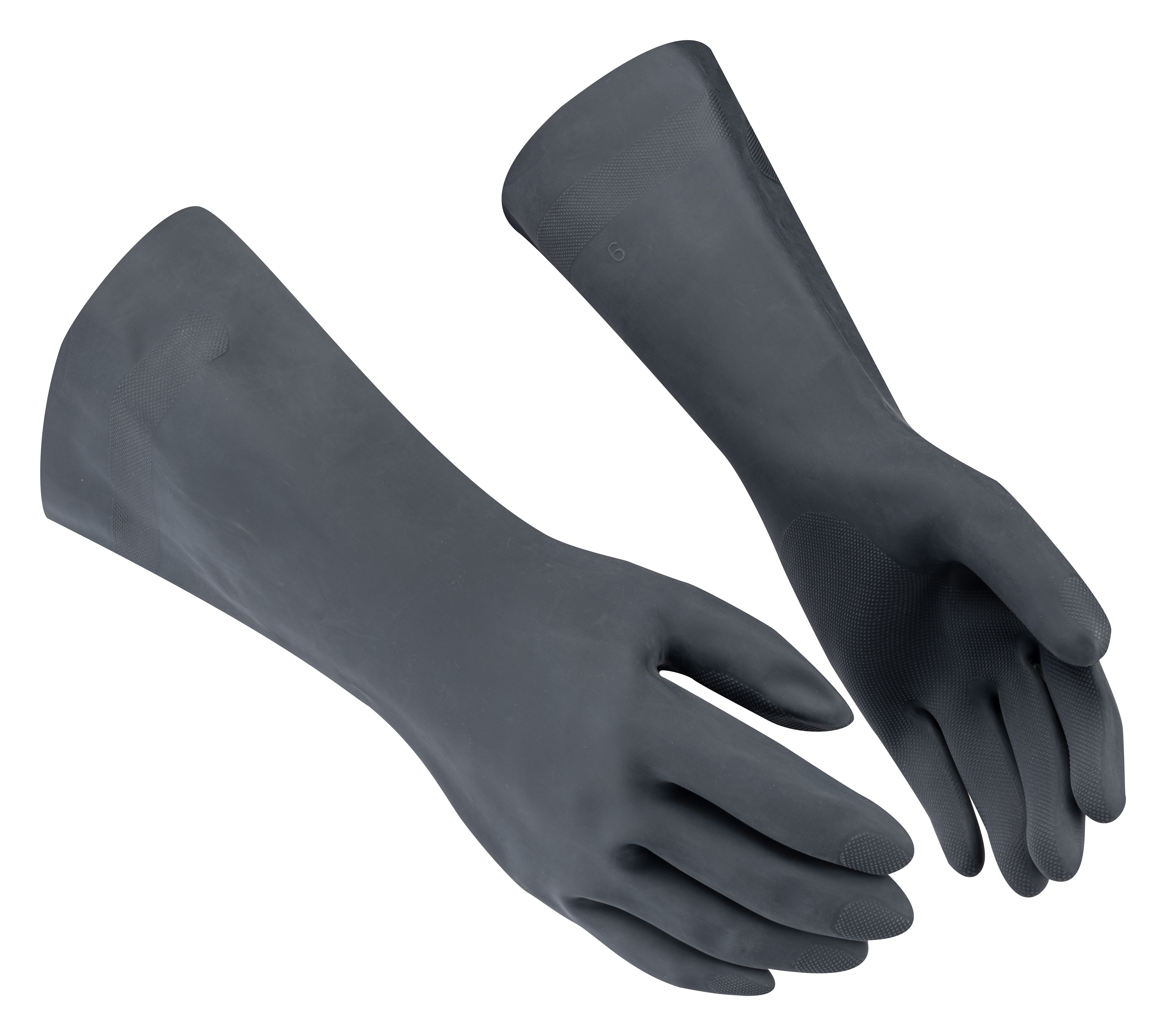 GUIDE GLOVES GUIDE 4034 Black Chloroprene Work Gloves, Size 7, Neoprene Coating