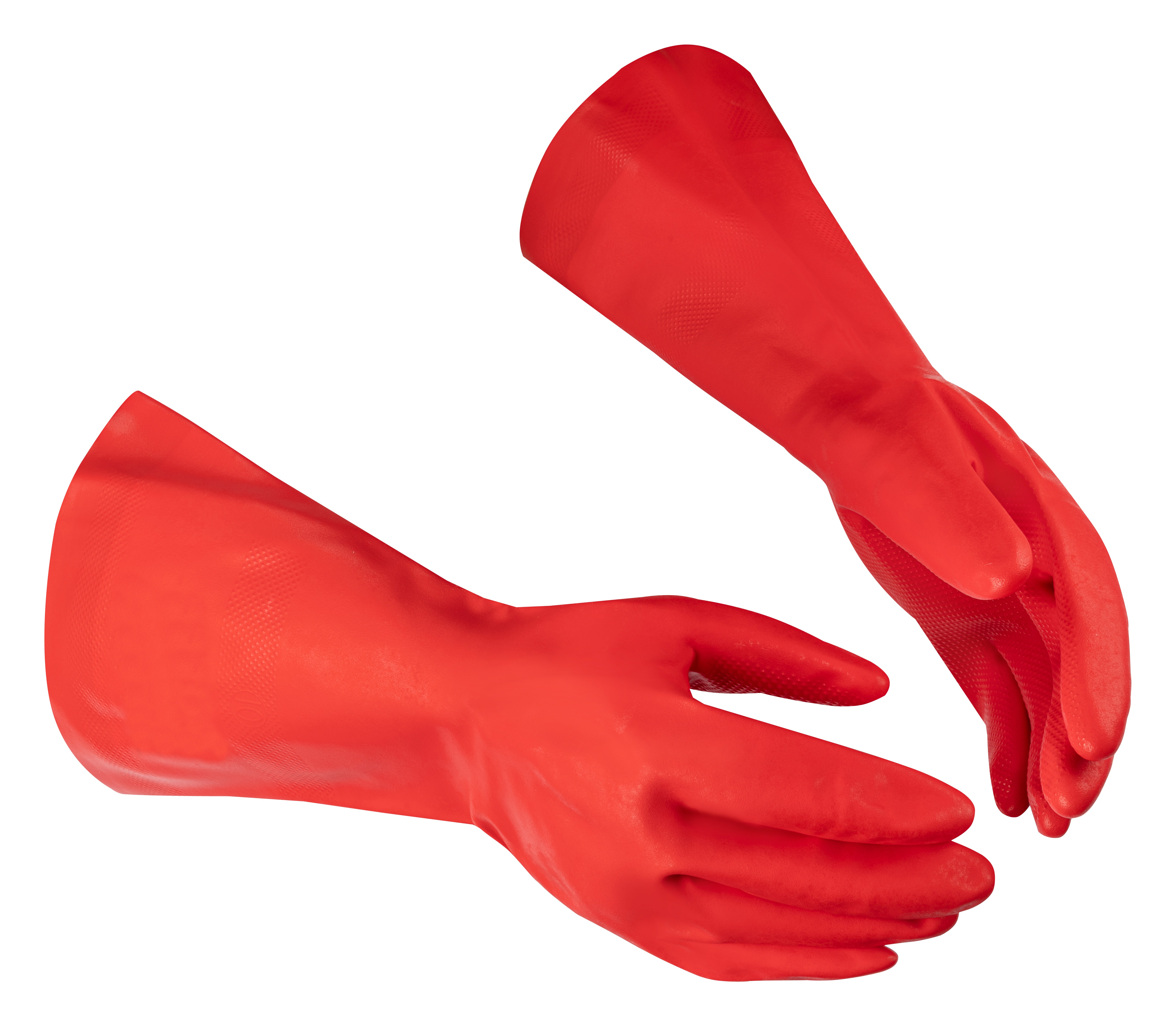 GUIDE GLOVES GUIDE 4042 Red Nitrile Work Gloves, Size 7, Nitrile Coating