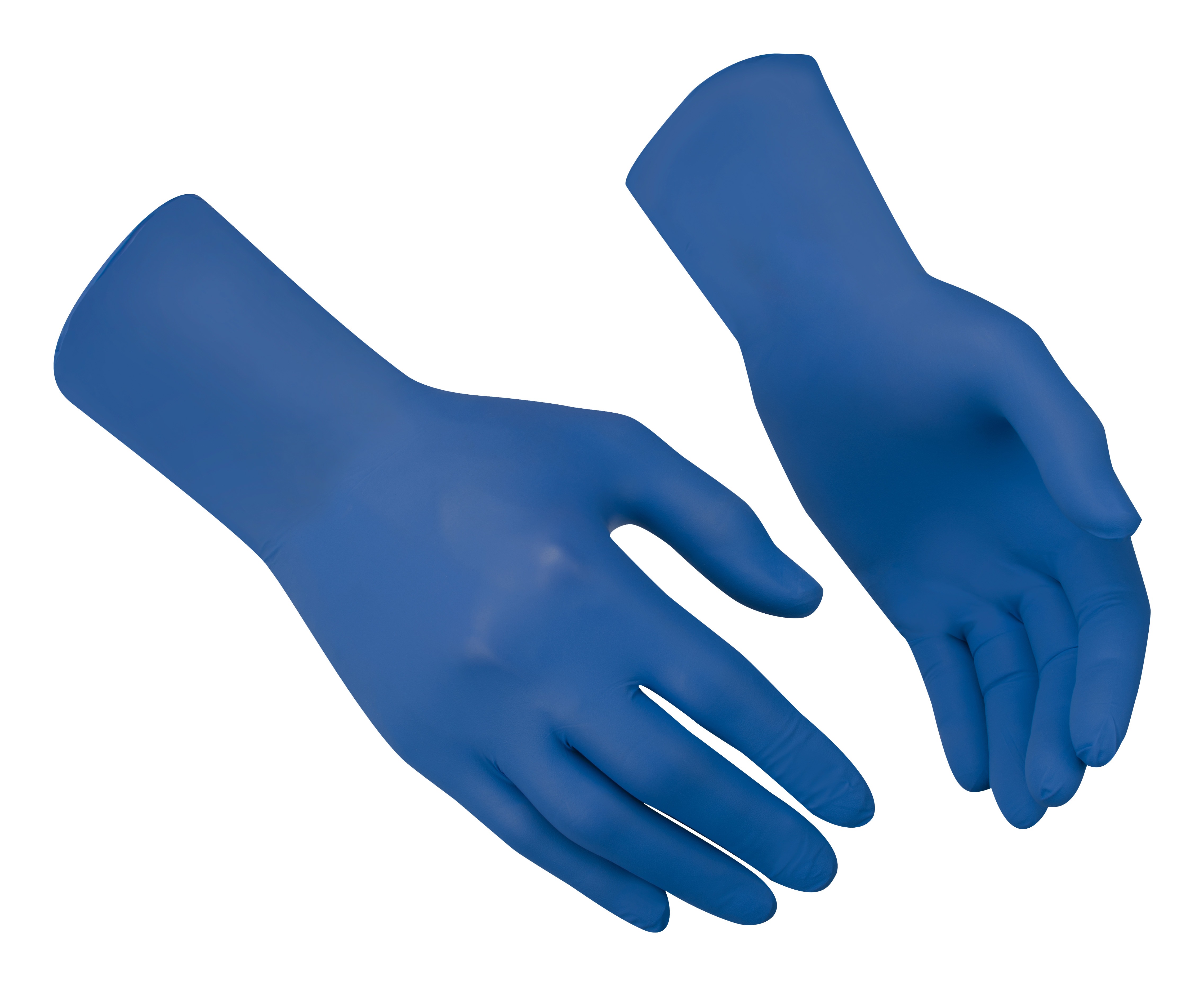 GUIDE GLOVES Blue Nitrile Work Gloves 30cm
