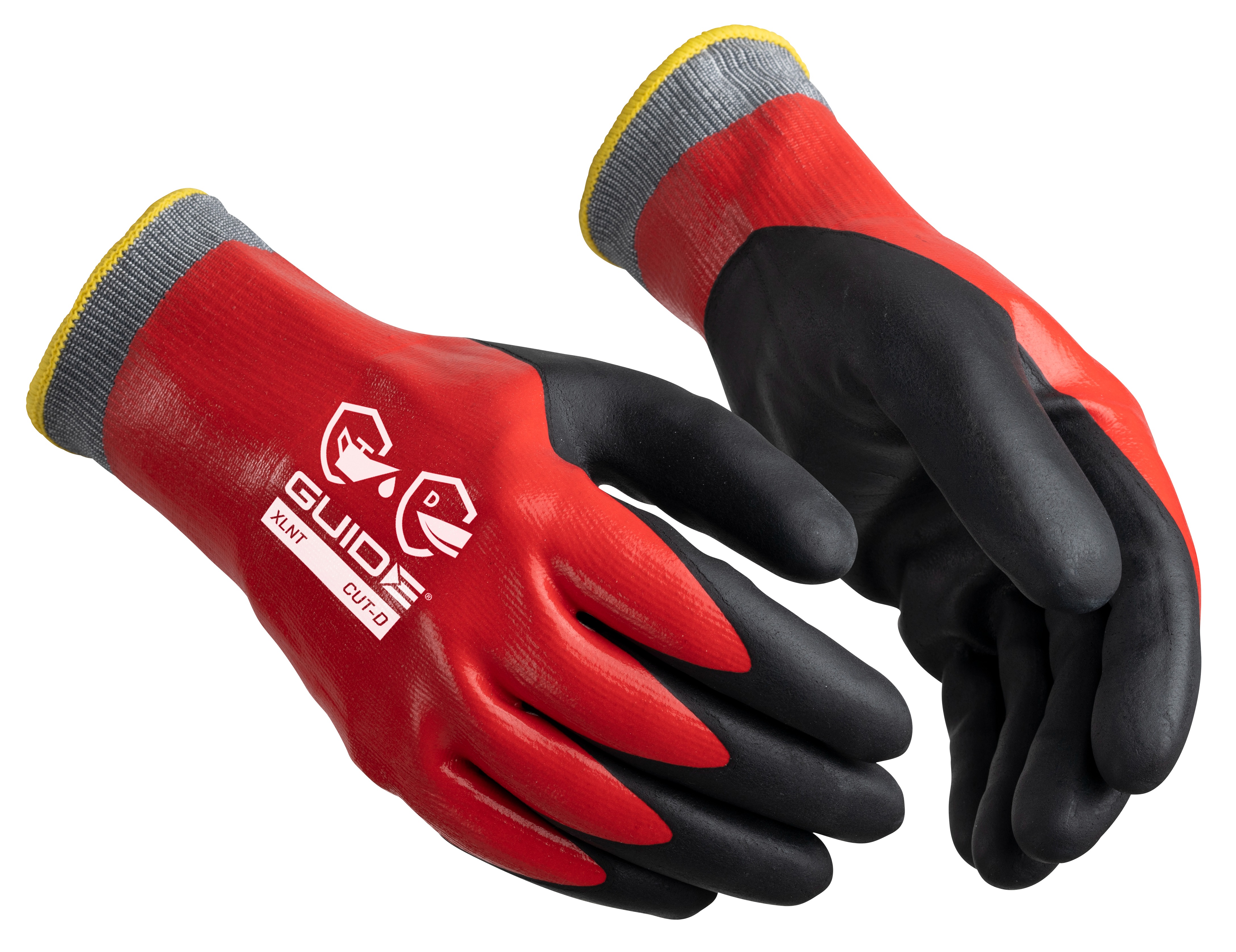 GUIDE GLOVES GUIDE 9508 Black, Dark Grey, Red Elastane, Fibreglass, HPPE, Nitrile, Nylon, Polyester, Steel Fibre Work