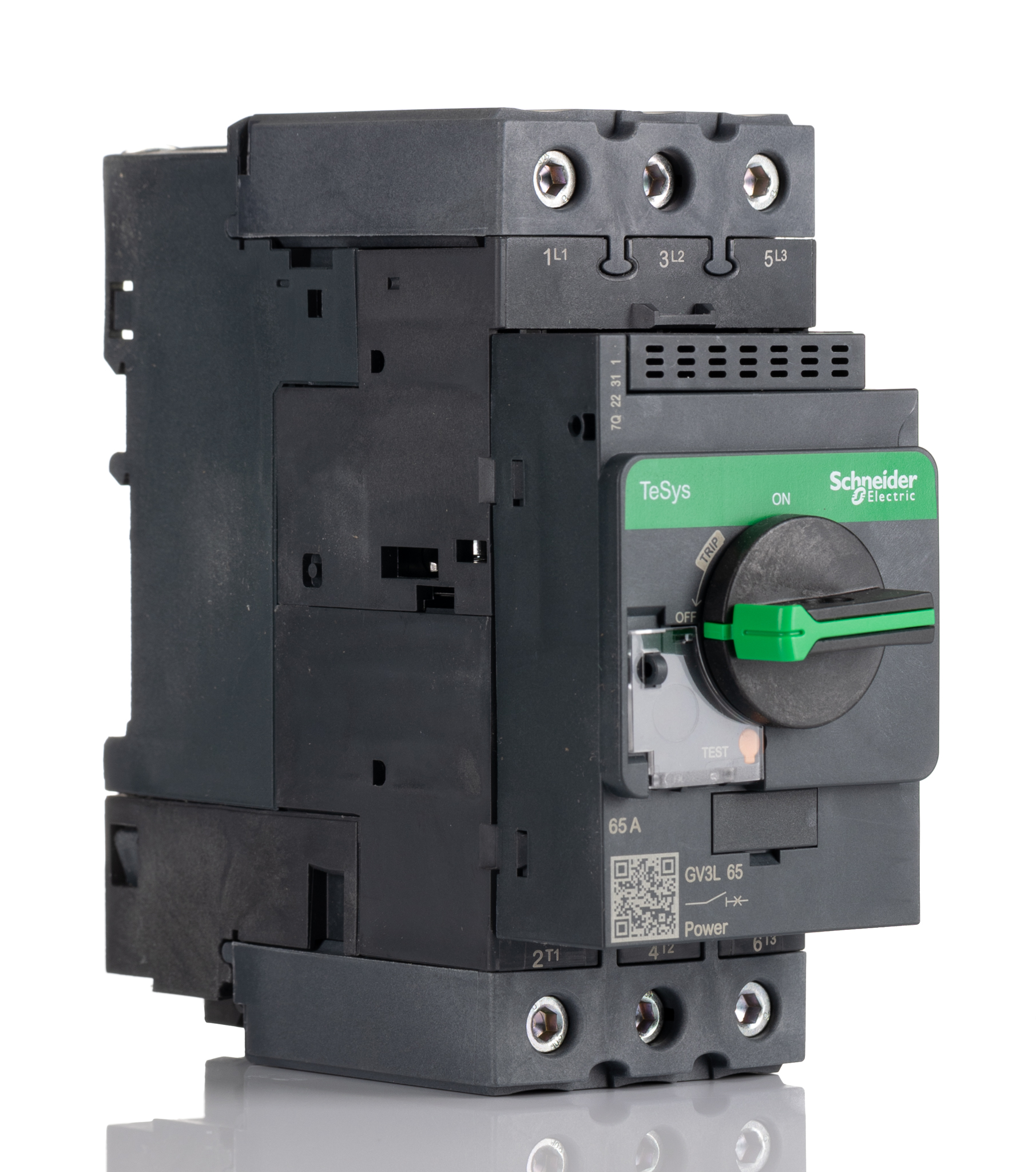 Schneider Electric TeSys TeSyS GV Thermal Circuit Breaker - 3-Pole, Direct, 65A Current Rating, 100 kA, 690V ac