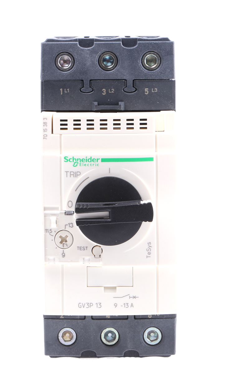 Schneider Electric TeSys TeSyS GV Thermal Circuit Breaker - 3-Pole, Direct, 13A Current Rating, 100 kA, 690V ac