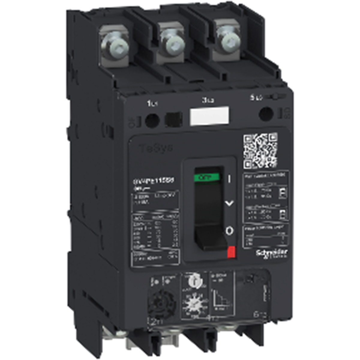 Schneider Electric TeSys TeSyS GV Thermal Circuit Breaker - 3-Pole, Direct, 115A Current Rating, 100 kA, 690V ac