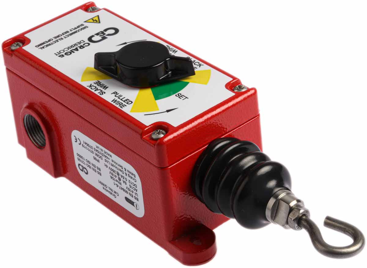 gwn1 Craig & Derricott GWN Rope Pull Switch 184 mm, Straight, 1 NO/2 NC