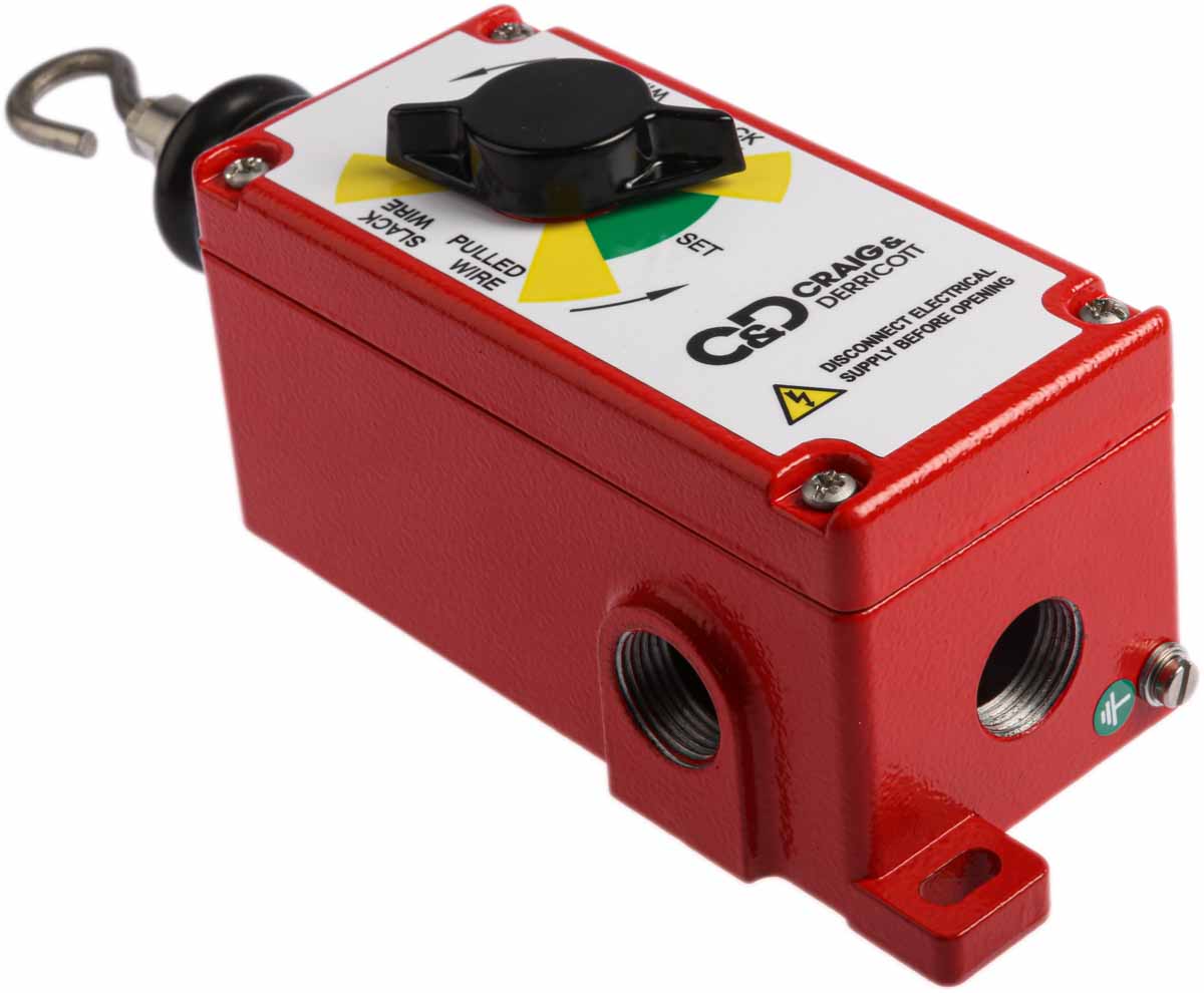 gwn1 Craig & Derricott GWN Rope Pull Switch 184 mm, Straight, 1 NO/2 NC