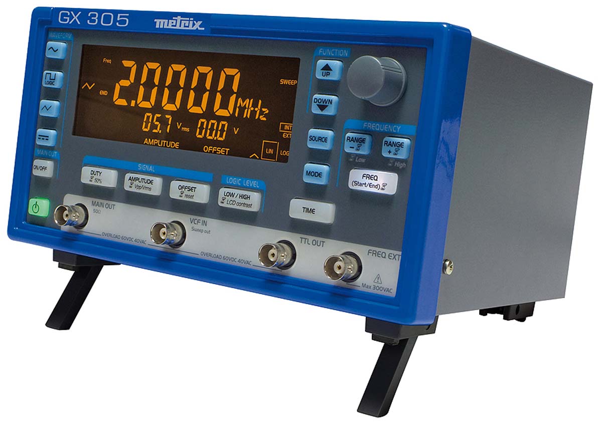 gx305 Metrix GX 305 Function Generator, 0.001 Hz Min, 2 MHz Max FM Modulation Variable Sweep, RSCAL
