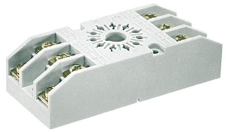 Relpol 11 Way 300V ac DIN Rail Relay Socket, for use with Miniature Relays, Plug-in sockets, Interface relays,