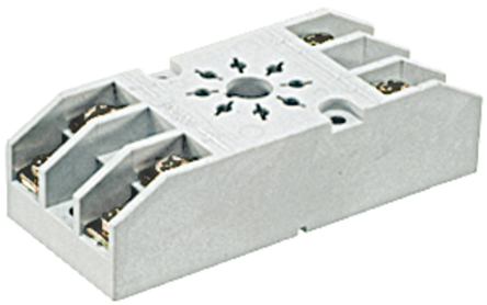 Relpol 8 Way 300V ac DIN Rail Relay Socket, for use with Plug-in Sockets And Relays