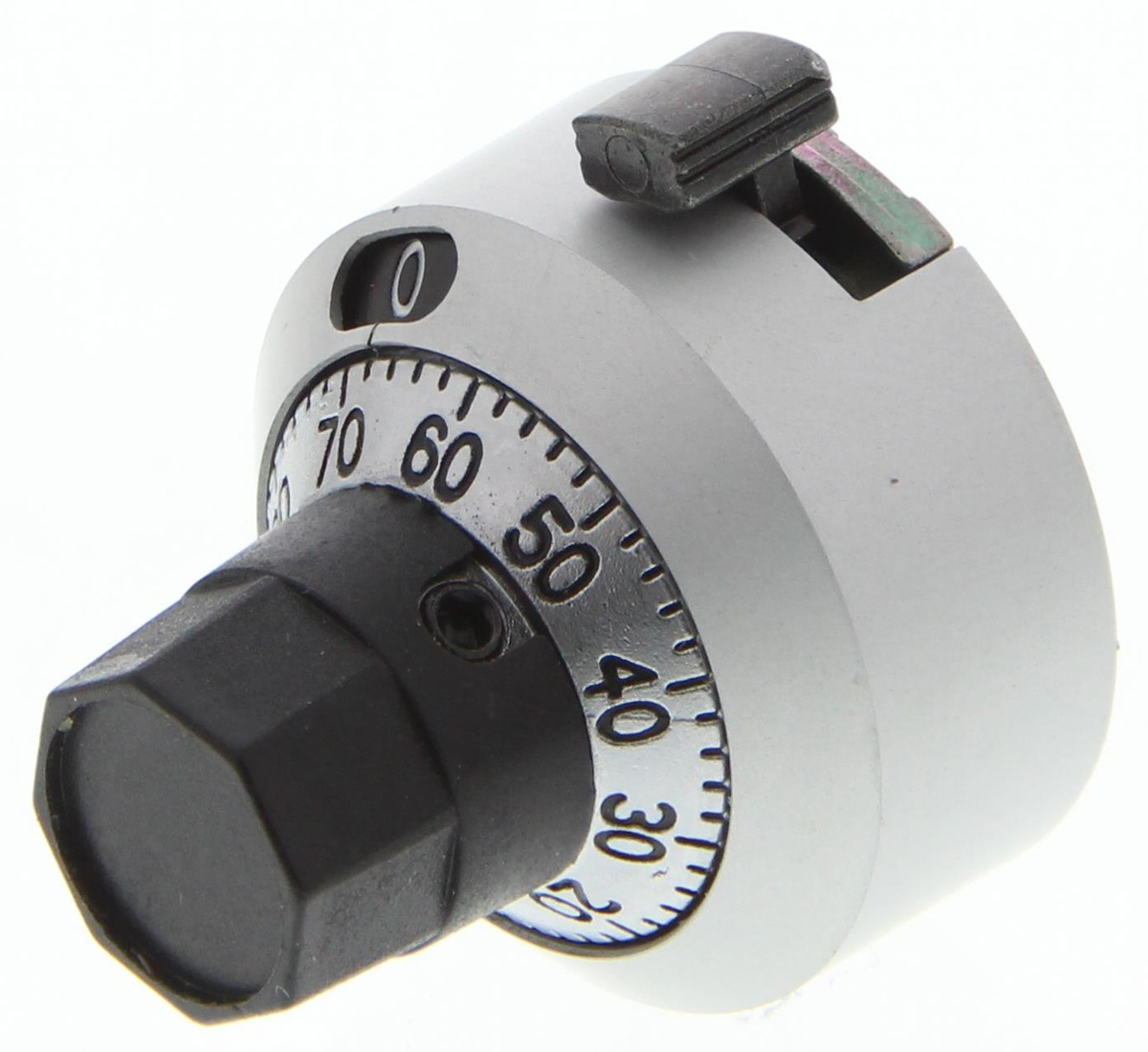 Bourns 22.2 mm Knob Diameter Chrome Potentiometer Knob for 6.35 mm Shaft Circular, H-22-6A