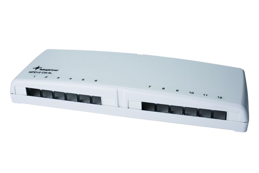 Telegartner Telegartner Data Series 12 Port RJ Patch Panel 110 mm White