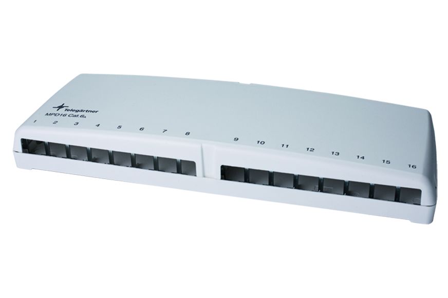 Telegartner Telegartner Data Series 16 Port RJ Patch Panel 110 mm White